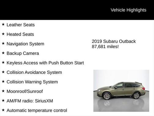 2019 Subaru Outback 2.5i Touring