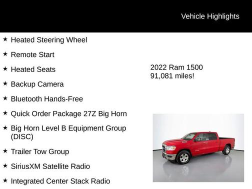 2022 RAM 1500 Big Horn/Lone Star