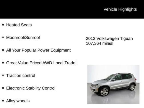 2012 Volkswagen Tiguan SEL