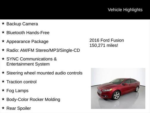 2016 Ford Fusion S