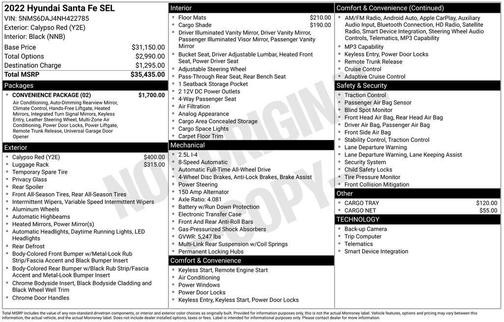 2022 Hyundai SANTA FE SEL 2.4