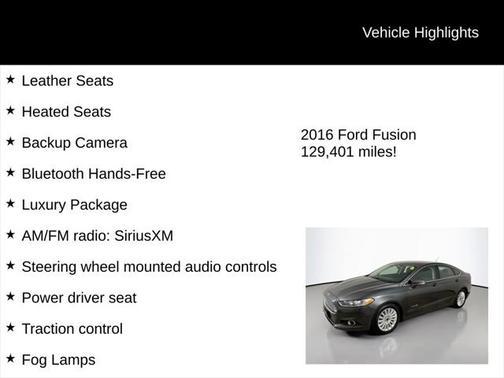 2016 Ford Fusion Hybrid SE