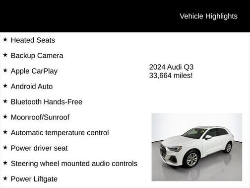 2024 Audi Q3 Premium 45 TFSI S line quattro Tiptronic