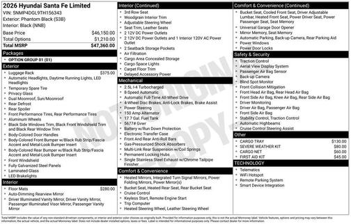 2026 Hyundai SANTA FE Limited