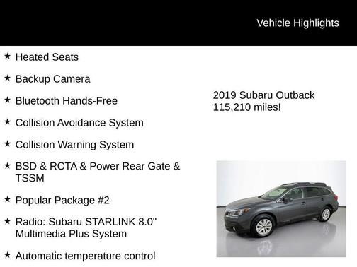 2019 Subaru Outback 2.5i Premium