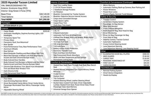 2025 Hyundai TUCSON Limited
