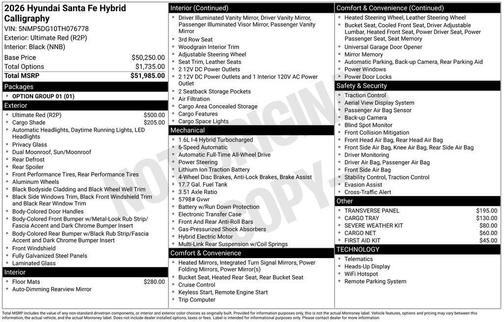 2026 Hyundai SANTA FE HEV Calligraphy