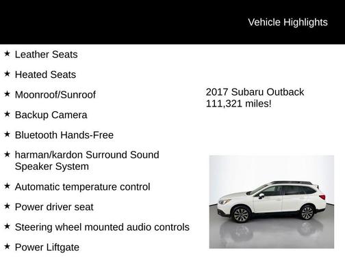 2017 Subaru Outback 2.5i Limited