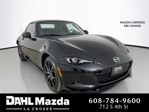Jet Black Mica 2025 Mazda MX-5 Miata RF Grand Touring
