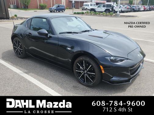 Jet Black Mica 2025 Mazda MX-5 Miata RF Grand Touring