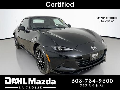 Jet Black Mica 2025 Mazda MX-5 Miata RF Grand Touring