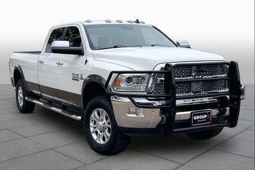 Pearl White 2018 RAM 3500 Laramie Crew Cab 4x4 8' Box
