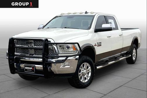 Pearl White 2018 RAM 3500 Laramie Crew Cab 4x4 8' Box