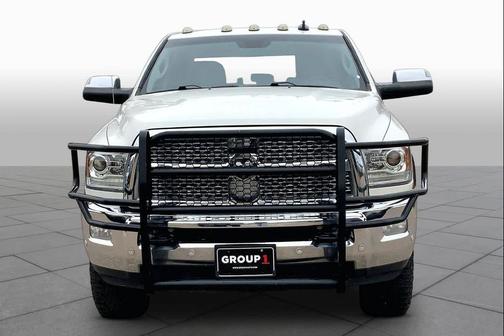 Pearl White 2018 RAM 3500 Laramie Crew Cab 4x4 8' Box