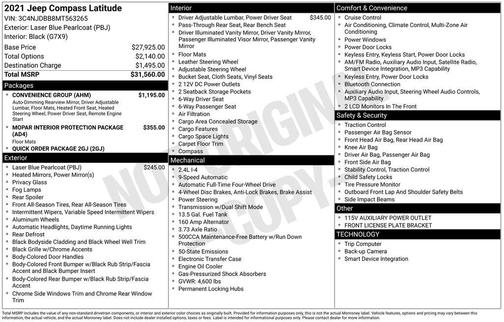 Laser Blue Pearlcoat 2021 Jeep Compass Latitude