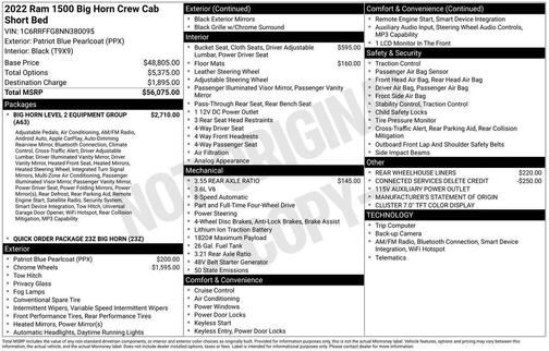 Patriot Blue Pearlcoat 2022 RAM 1500 Big Horn/Lone Star