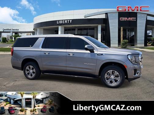 Satin Steel Metallic 2022 GMC Yukon XL SLE