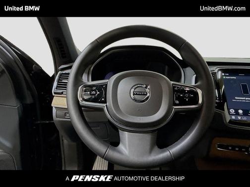 Onyx Black Metallic 2024 Volvo XC90 B6 Plus Bright Theme 7-Seater