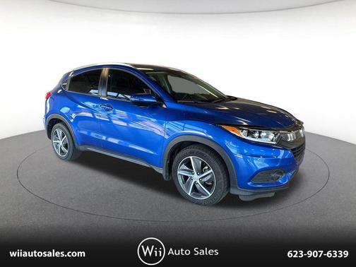 Aegean Blue Metallic 2021 Honda HR-V EX