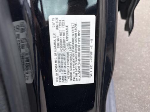 2015 Honda Odyssey EX