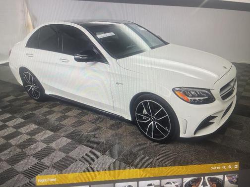 Polar White 2021 Mercedes-Benz AMG C 43 Base 4MATIC