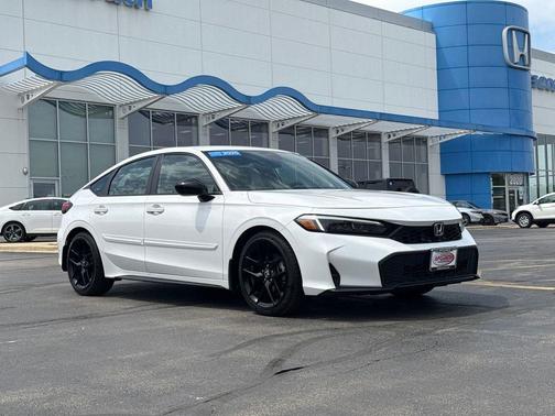 Platinum White Pearl 2025 Honda Civic Sport