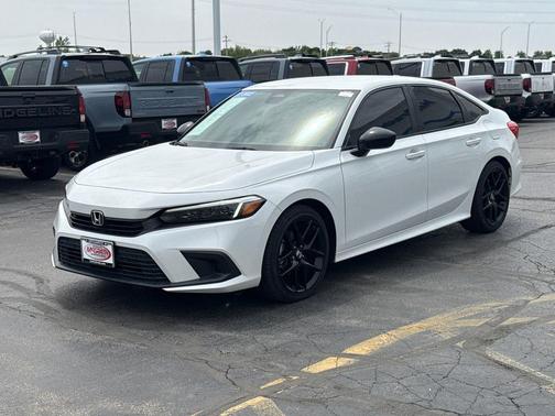 Platinum White 2022 Honda Civic Sport