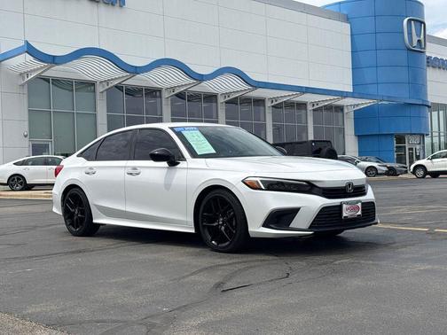 Platinum White 2022 Honda Civic Sport