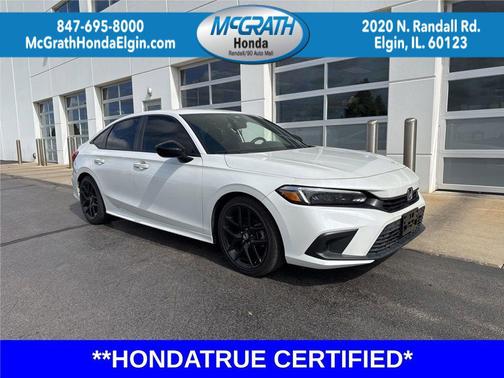 Platinum White 2022 Honda Civic Sport