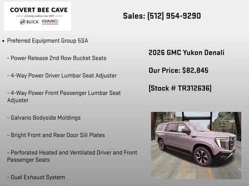 Summit White 2026 GMC Yukon Denali