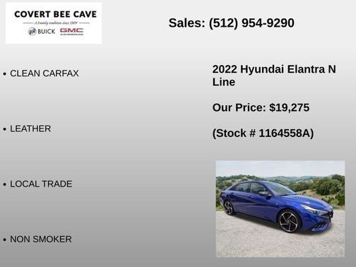 Intense Blue 2022 Hyundai ELANTRA N Line