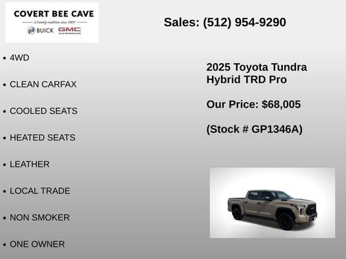 Tan 2025 Toyota Tundra Hybrid TRD Pro