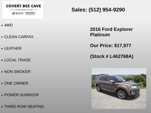 Brown 2016 Ford Explorer Platinum