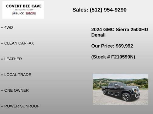 Onyx Black 2024 GMC Sierra 2500 Denali