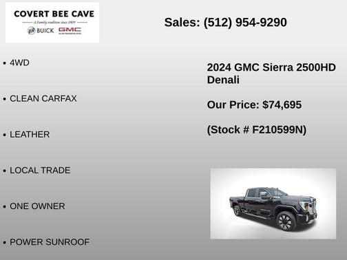 Onyx Black 2024 GMC Sierra 2500 Denali