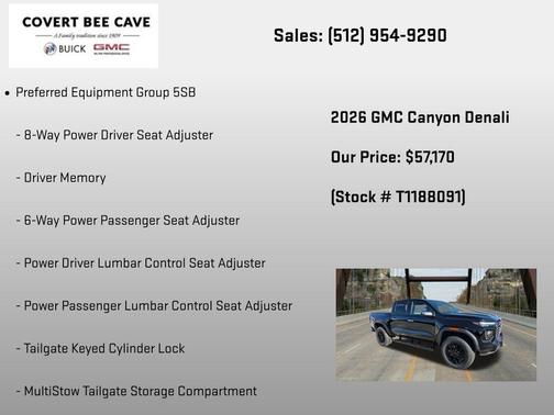 Onyx Black 2026 GMC Canyon Denali