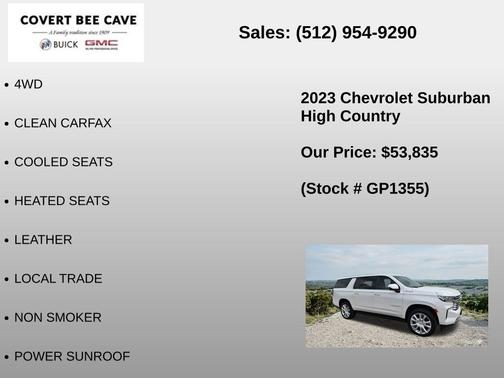 Iridescent Pearl Tricoat 2023 Chevrolet Suburban 4WD High Country