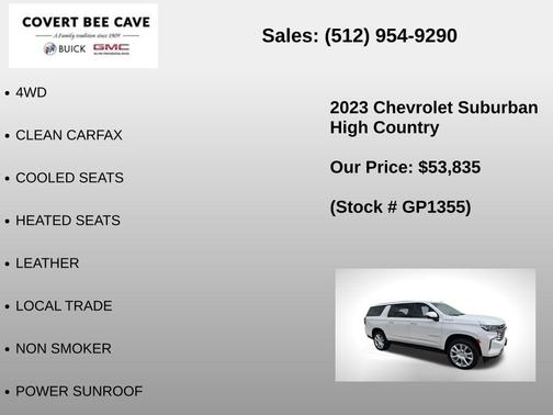 Iridescent Pearl Tricoat 2023 Chevrolet Suburban 4WD High Country