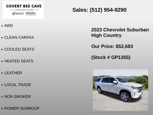 Iridescent Pearl Tricoat 2023 Chevrolet Suburban 4WD High Country
