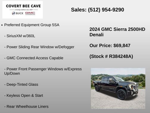 Onyx Black 2024 GMC Sierra 2500 Denali