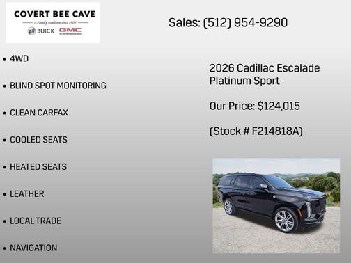 Black Raven 2026 Cadillac Escalade Sport Platinum