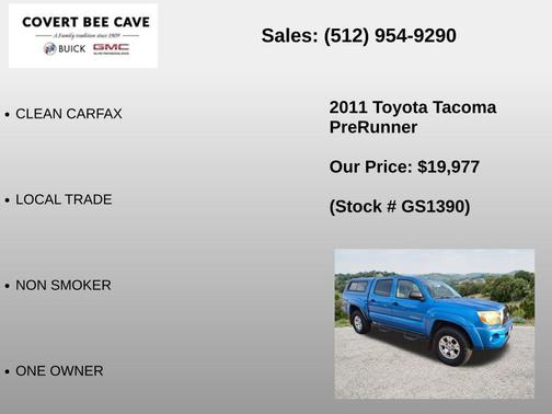 Speedway Blue Metallic 2011 Toyota Tacoma PreRunner