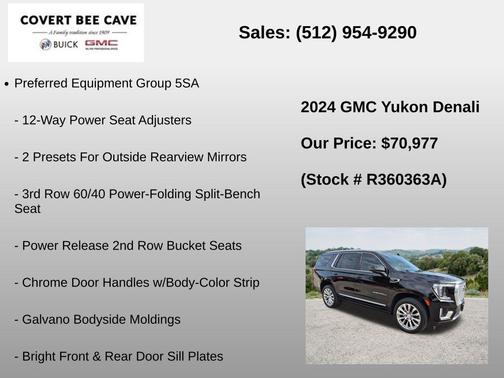 Onyx Black 2024 GMC Yukon Denali