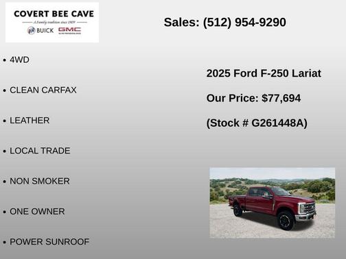 Ruby Red Metallic Tinted Clearcoat 2025 Ford F-250 Lariat
