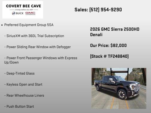 Onyx Black 2026 GMC Sierra 2500 Denali