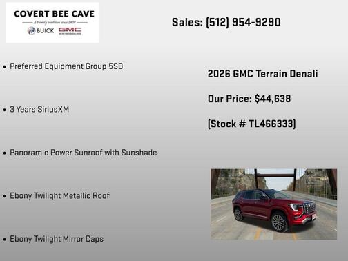 Volcanic Red Tintcoat 2026 GMC Terrain Denali