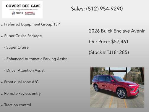 cherry red tintcoat 2026 Buick Enclave Avenir