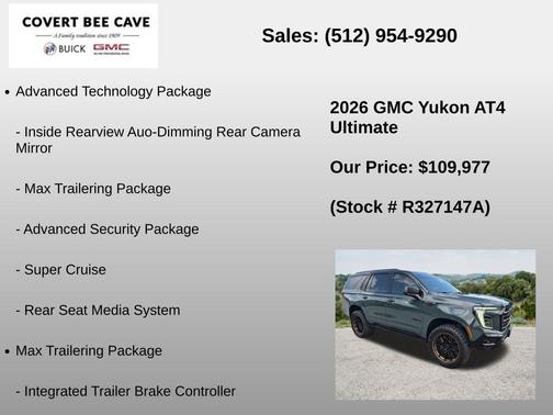 Midnight Pine 2026 GMC Yukon 4WD AT4 Ultimate