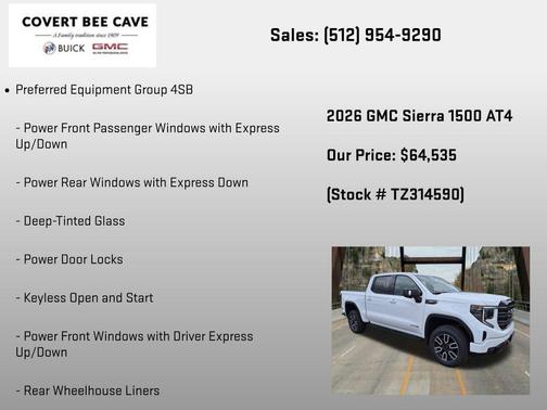 Summit White 2026 GMC Sierra 1500 AT4