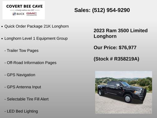 Diamond Black Crystal Pearlcoat 2023 RAM 3500 Longhorn